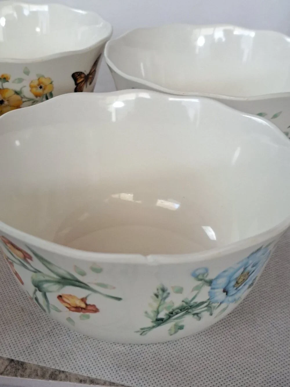 Lenox Butterfly Garden Melamine Soup Cereal Bowl 5 5/8